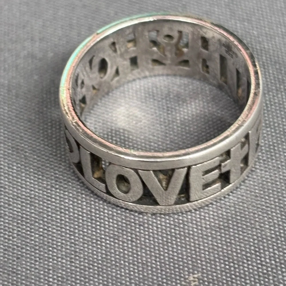 James Avery Retired Faith Hope Love Sterling Silver Ring (DG7157509) Size 10 - Picture 3 of 4